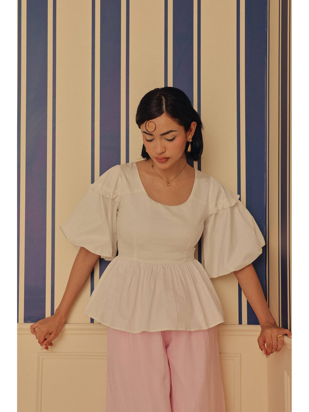 White Farfalla Top | pt51 - view 1