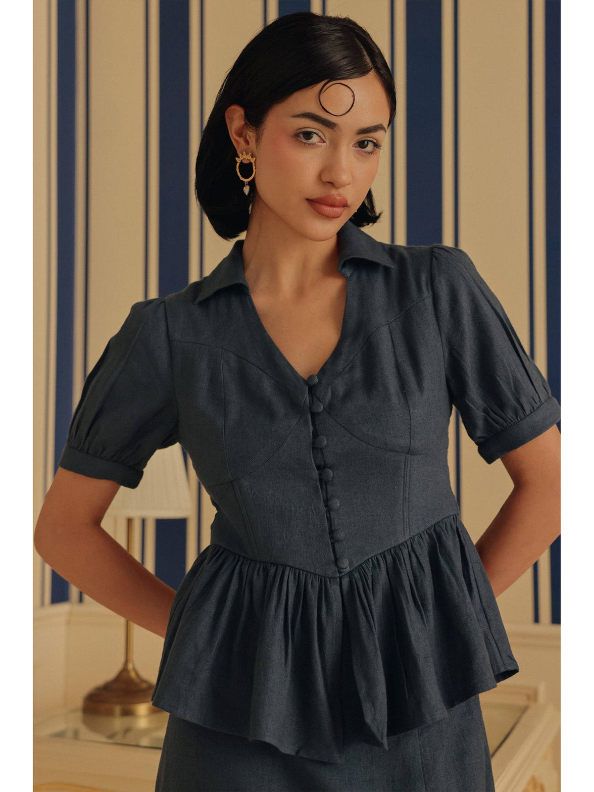 Blue Marinella Top | pt51 - view 1