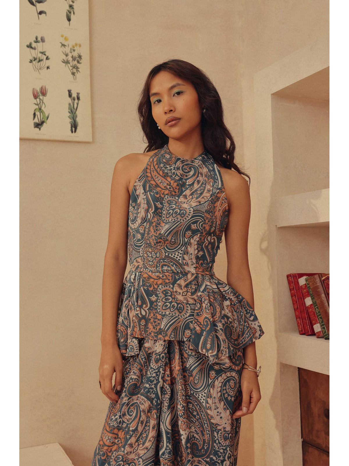 Blue Pavonia Top | pt51 - view 1