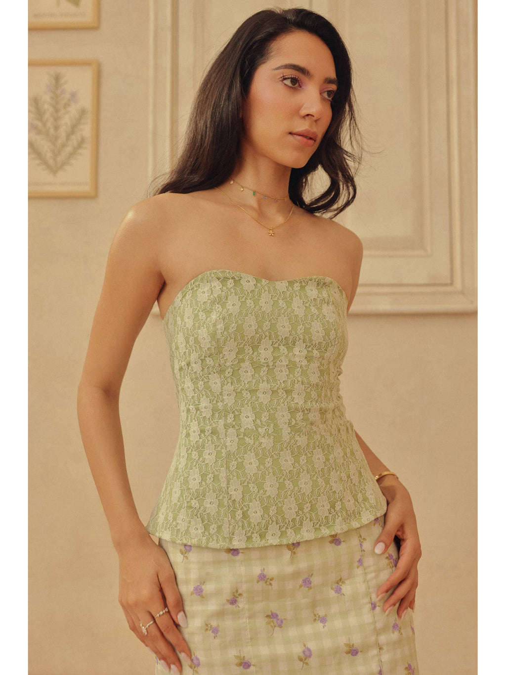 Green Verbena Top | pt51 - view 1