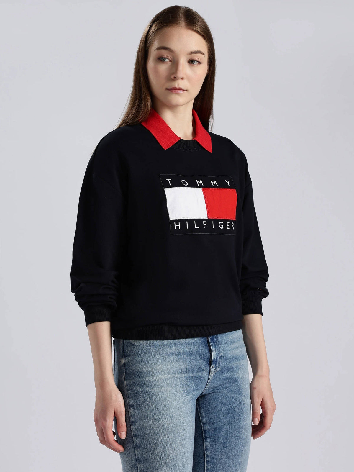 Regular Fit Cotton Round Neck Navy Blue Sweatshirt | HD56 - view 5