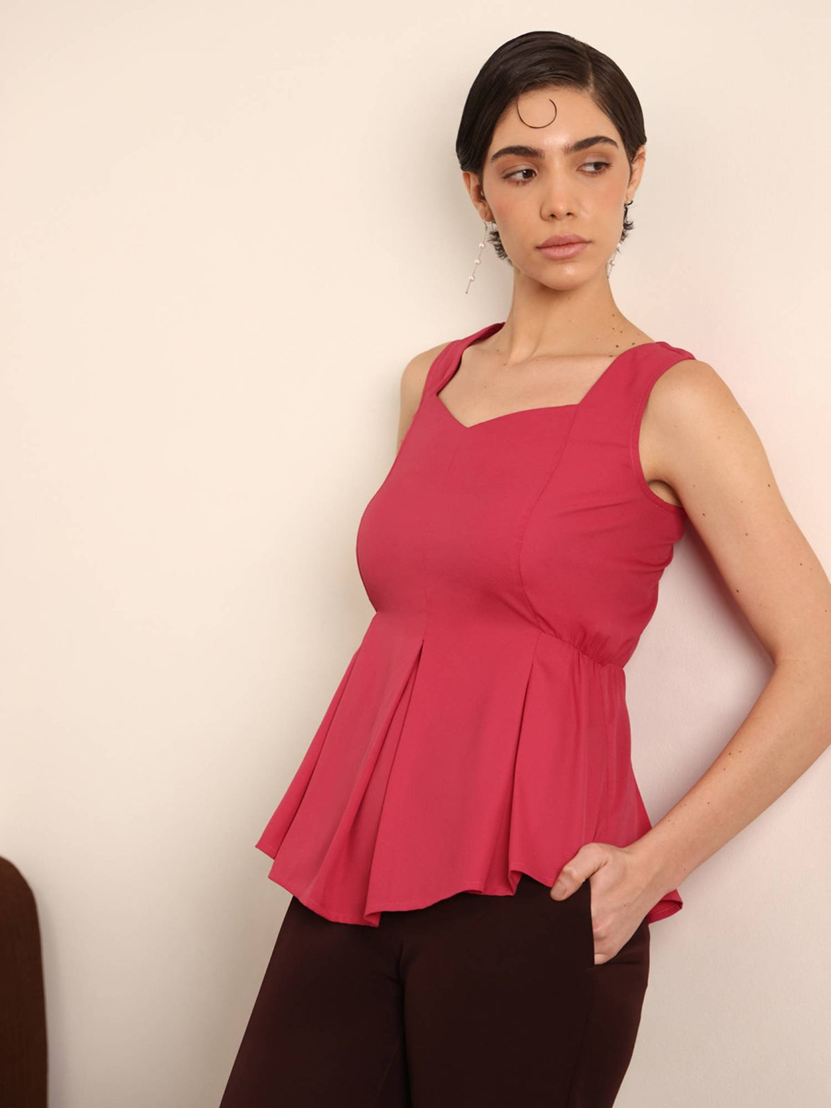Peplum Top - Pink | pt51 - view 1