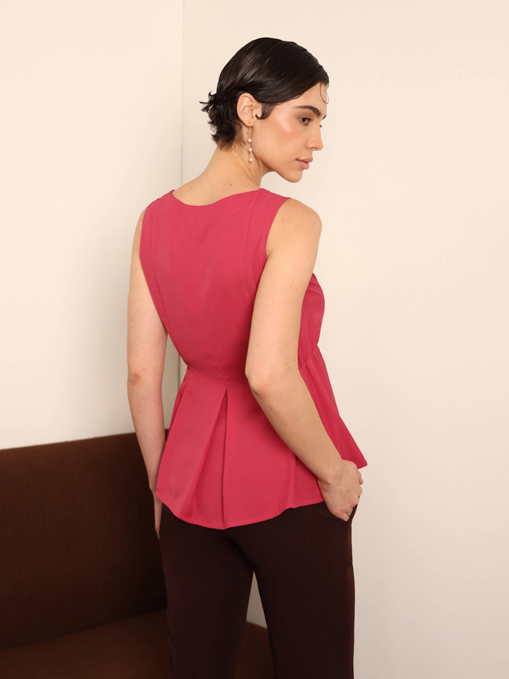Peplum Top - Pink | pt51 - view 2