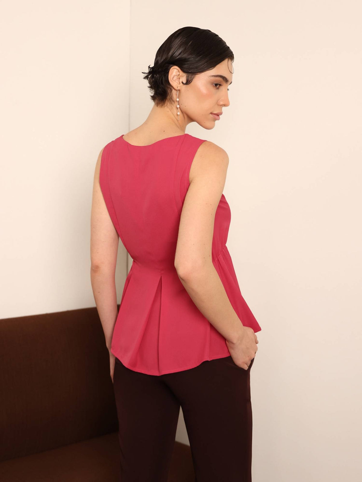 Peplum Top - Pink | pt51 - view 2