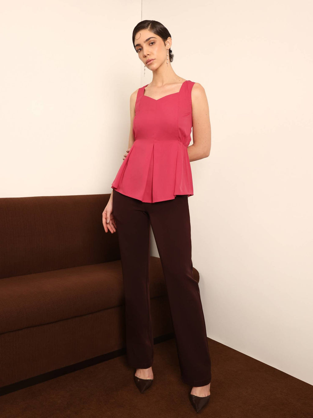 Peplum Top - Pink | pt51 - view 3