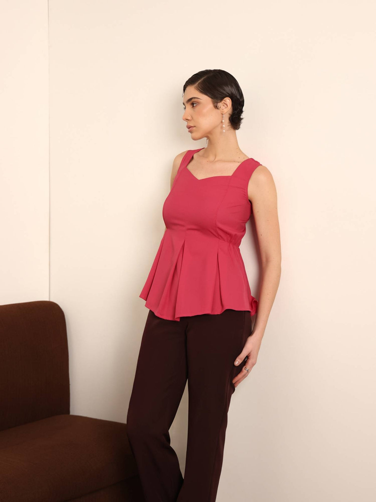Peplum Top - Pink | pt51 - view 4