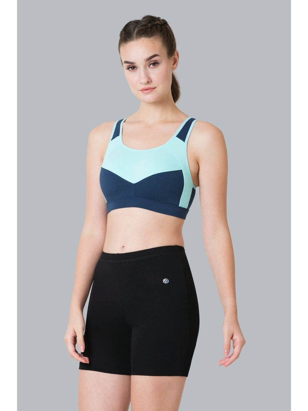 Van Heusen Proactive Women Anti Bacterial & Wireless Racerback Sports Bra - Space Grey | sb09 - view 3