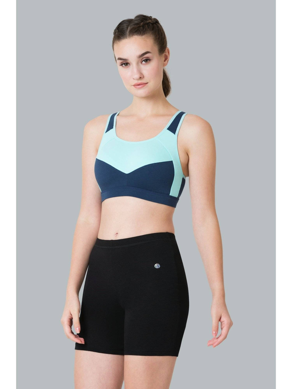 Van Heusen Proactive Women Anti Bacterial & Wireless Racerback Sports Bra - Space Grey | sb09 - view 3