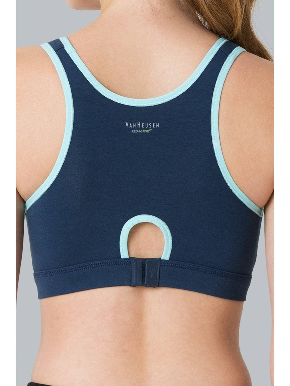 Van Heusen Proactive Women Anti Bacterial & Wireless Racerback Sports Bra - Space Grey | sb09 - view 4