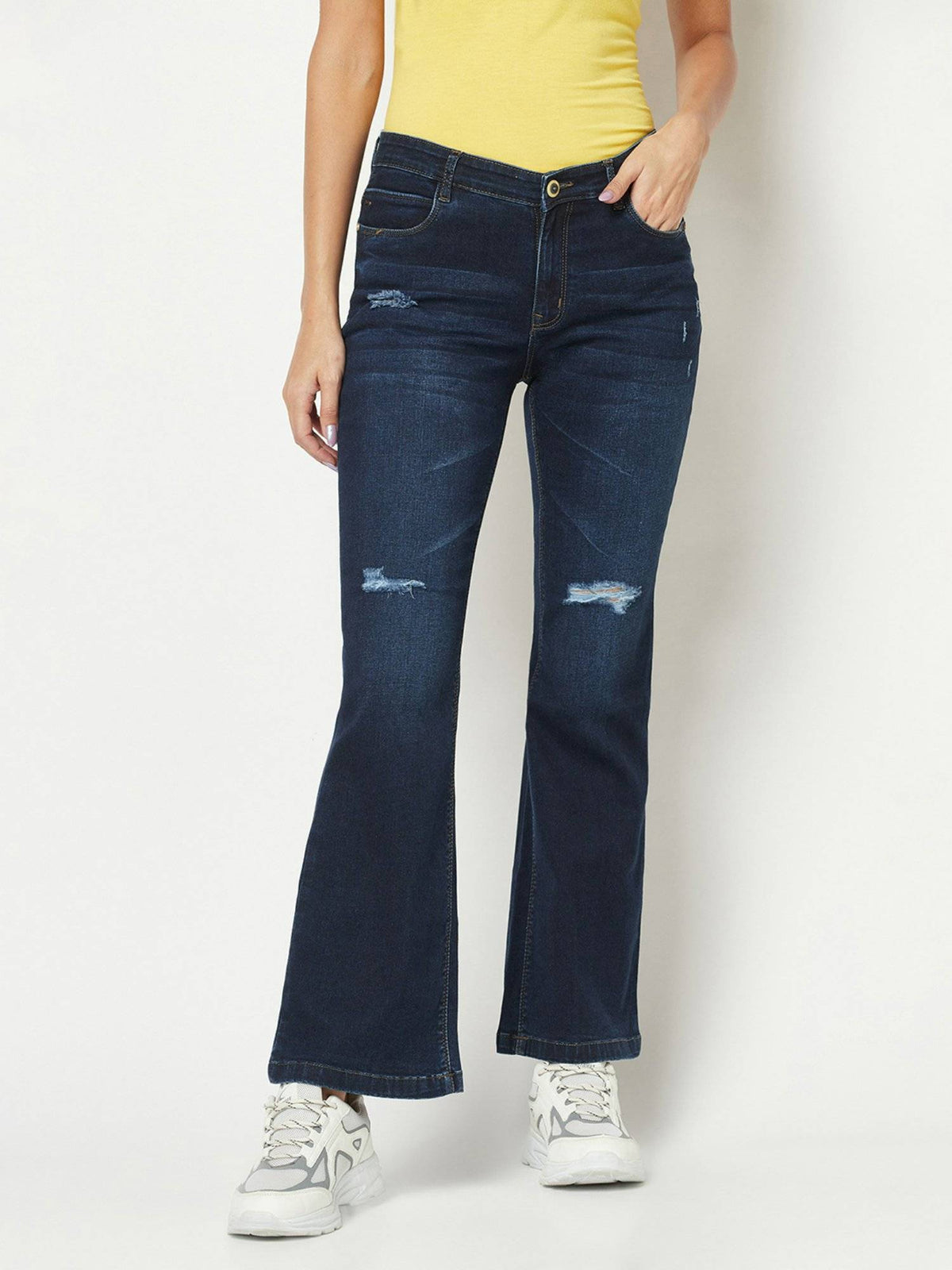 Women Distressed Boot-Cut Jeans | BT10 - view 1