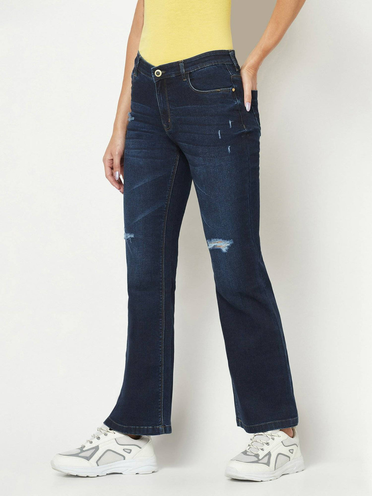 Women Distressed Boot-Cut Jeans | BT10 - view 3