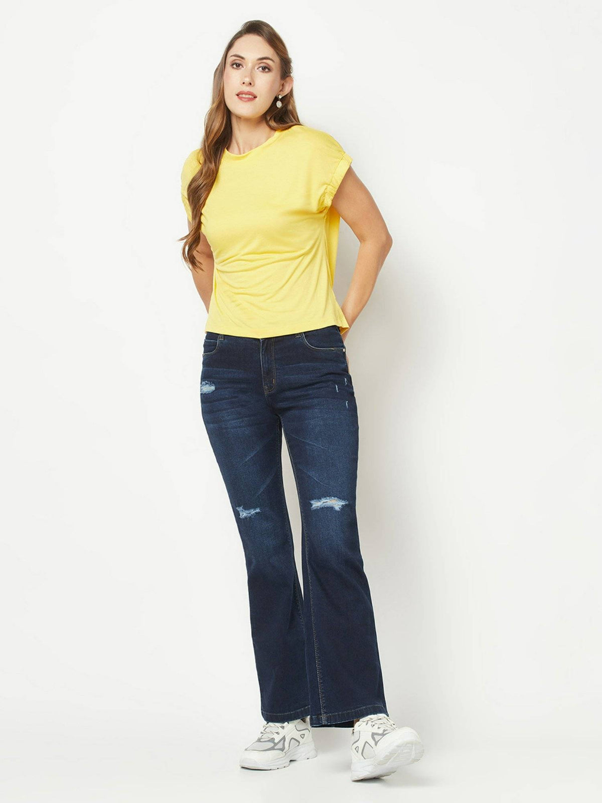 Women Distressed Boot-Cut Jeans | BT10 - view 5