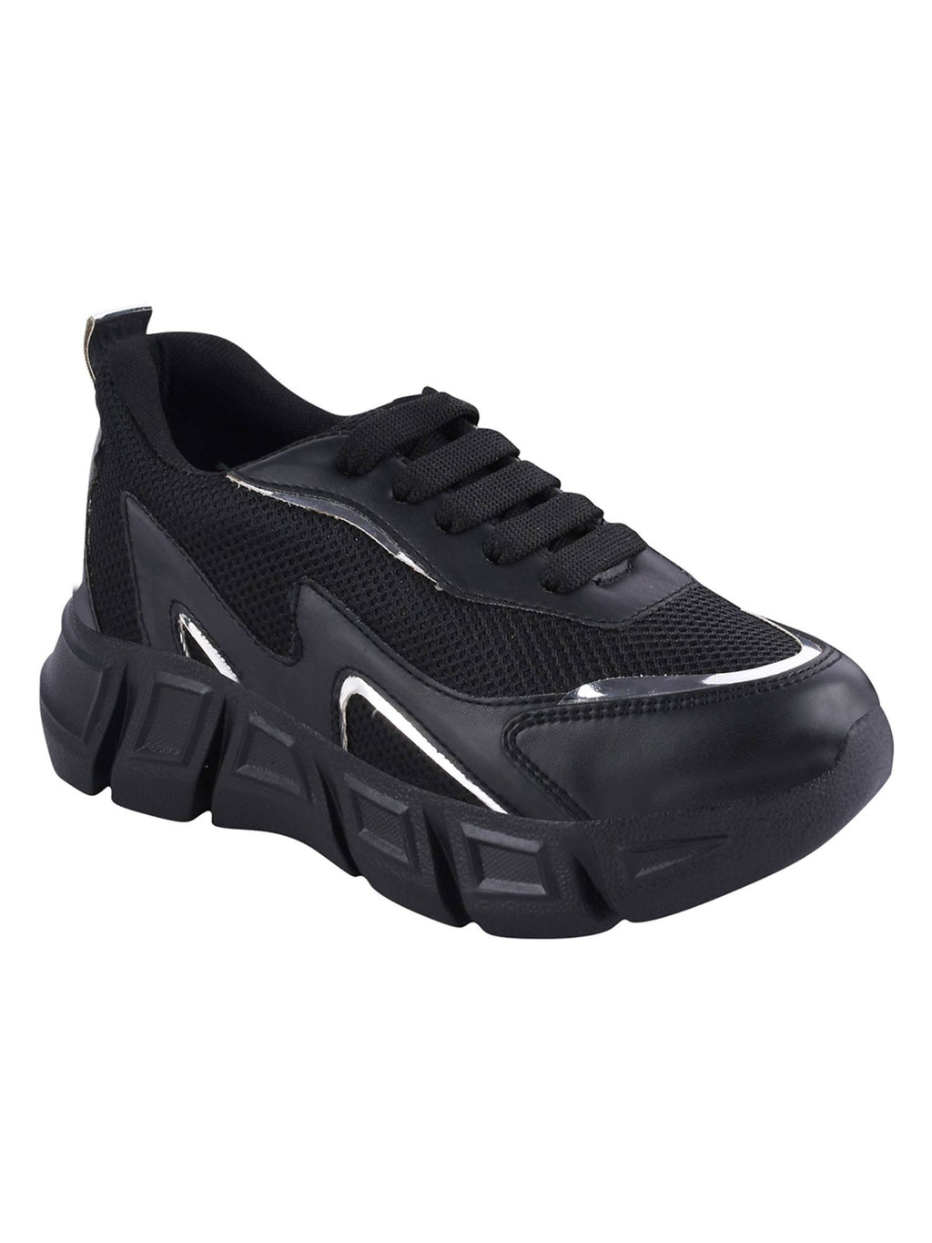 Women Black Running Non-Marking Shoes | SH9 - view 2