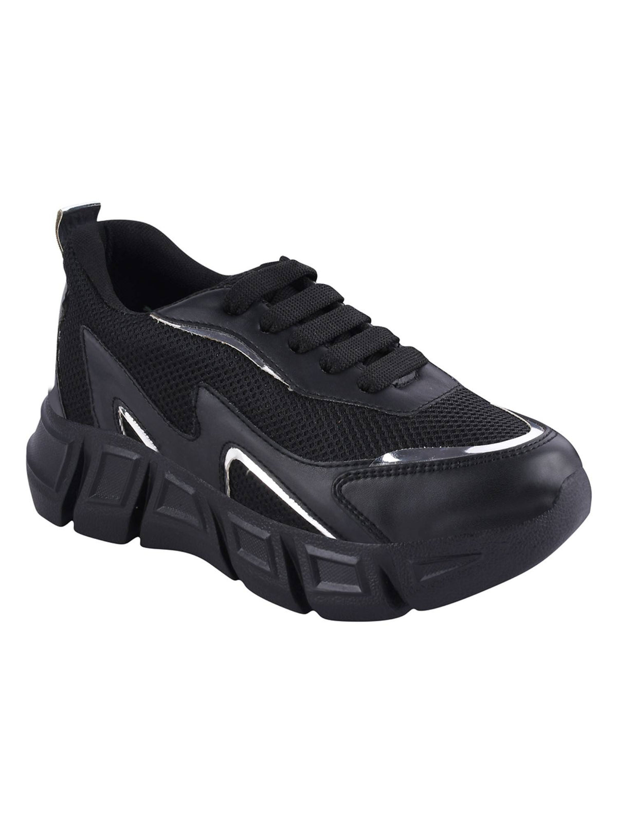 Women Black Running Non-Marking Shoes | SH9 - view 2