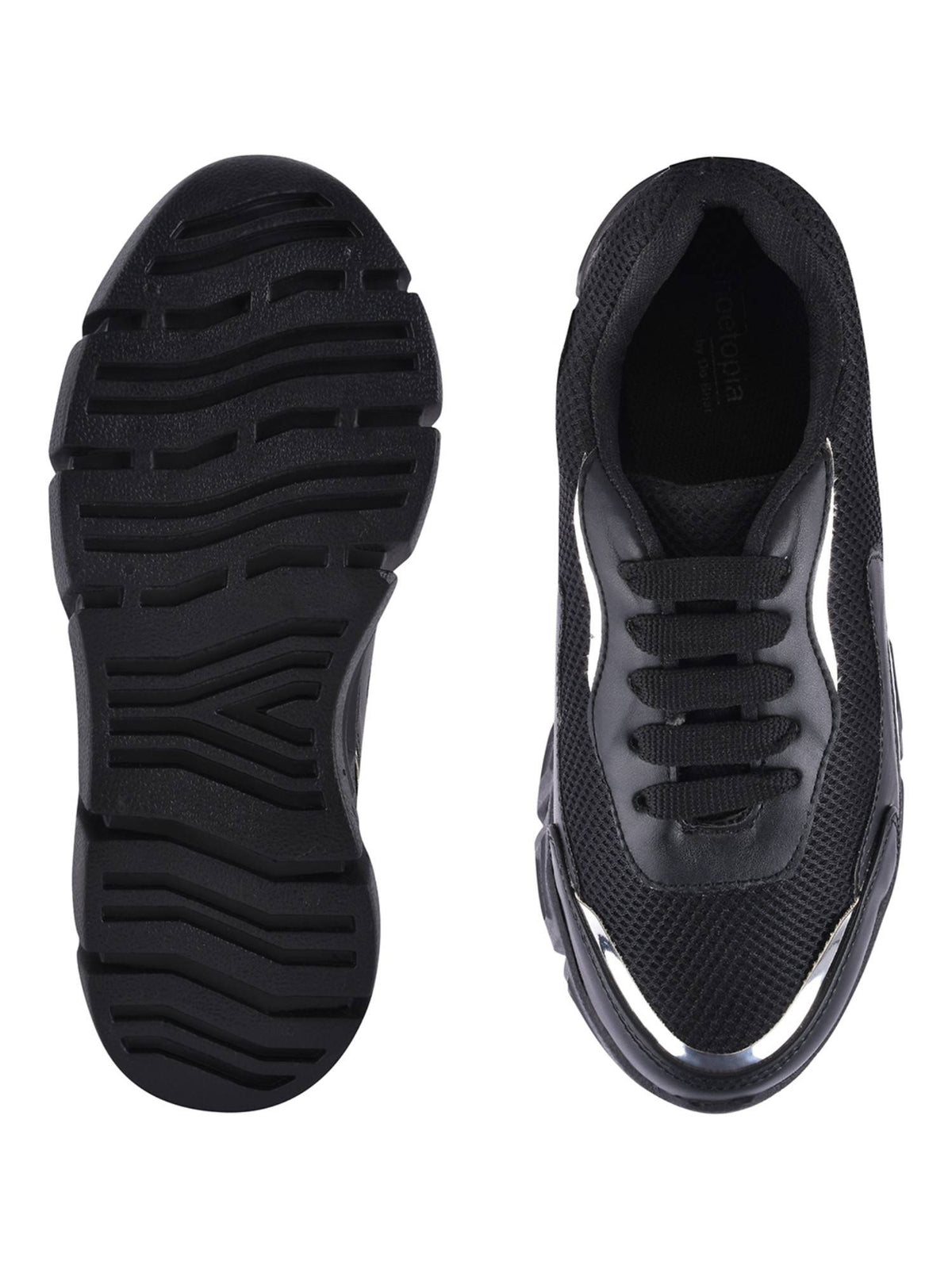 Women Black Running Non-Marking Shoes | SH9 - view 5