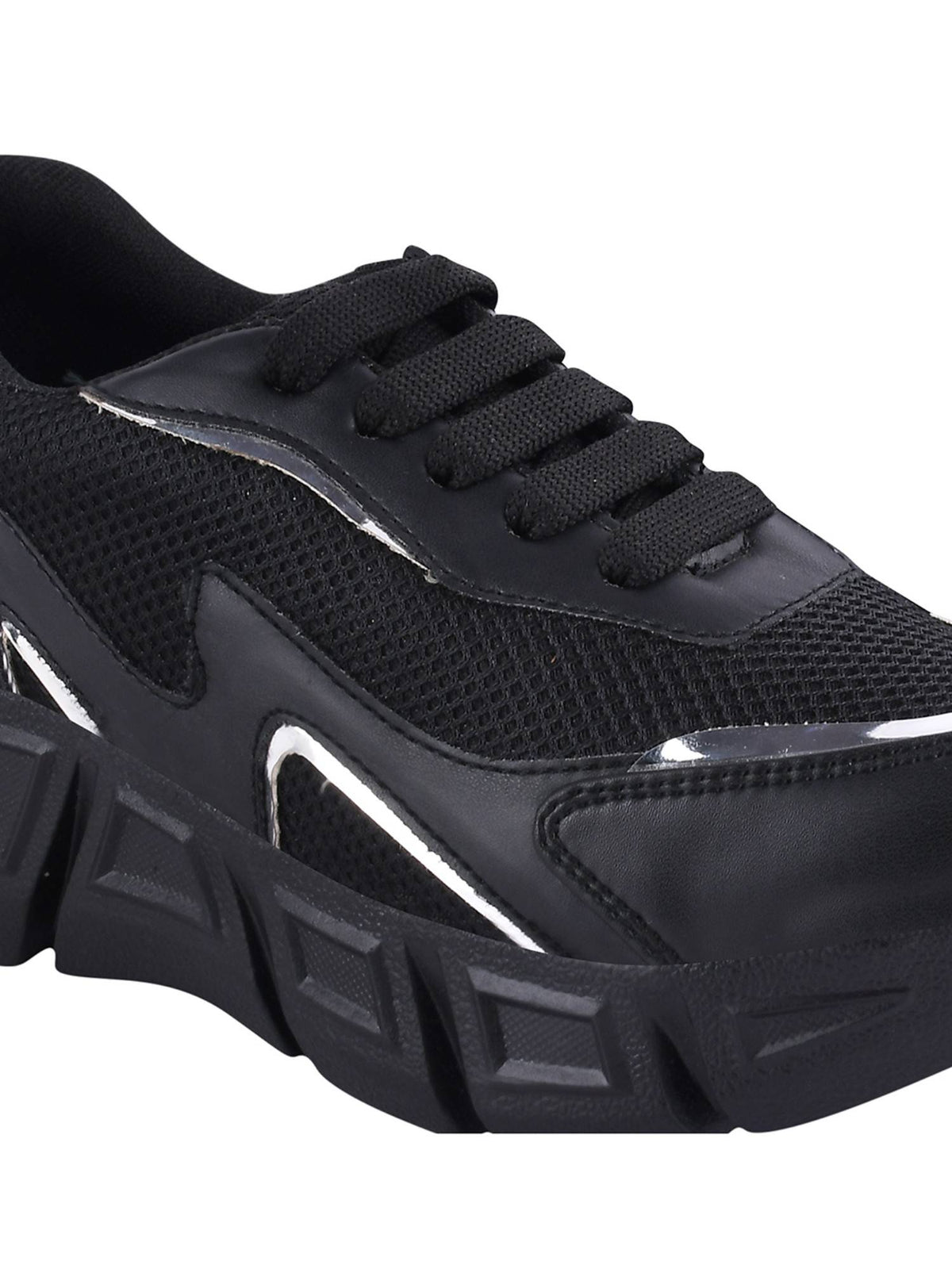 Women Black Running Non-Marking Shoes | SH9 - view 6