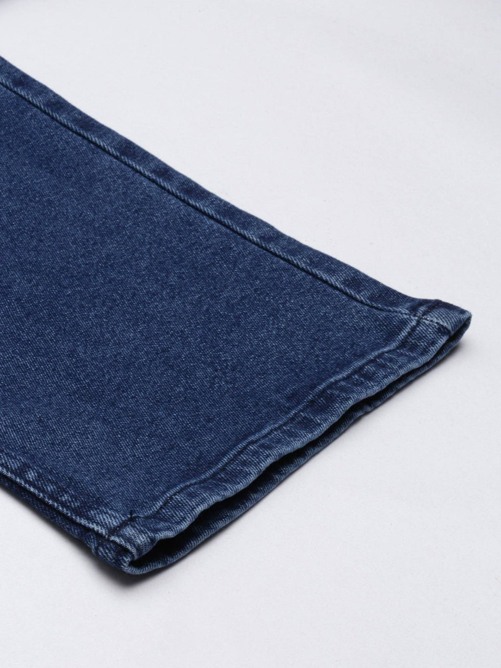 Womens High Rise Stretchable Regular Blue Straight Fit Jeans | ST23 - view 7