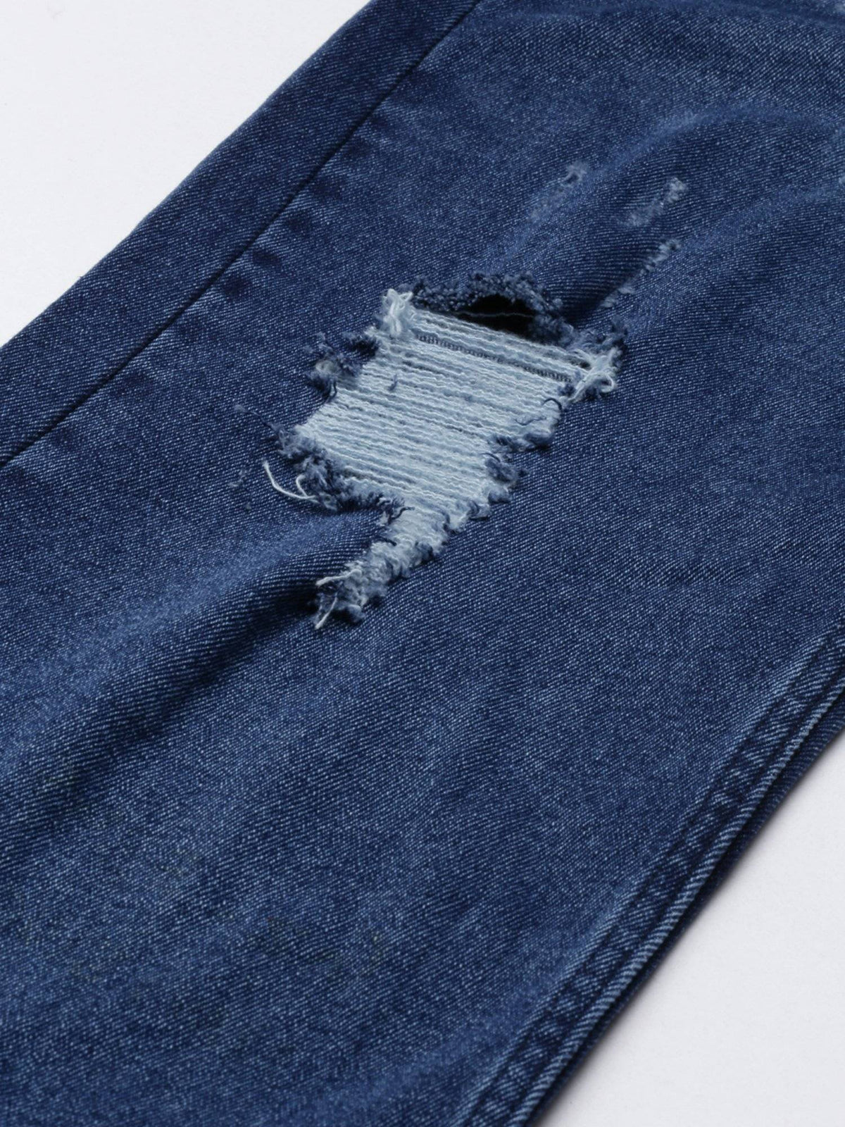 Womens High Rise Stretchable Regular Blue Straight Fit Jeans | ST23 - view 8