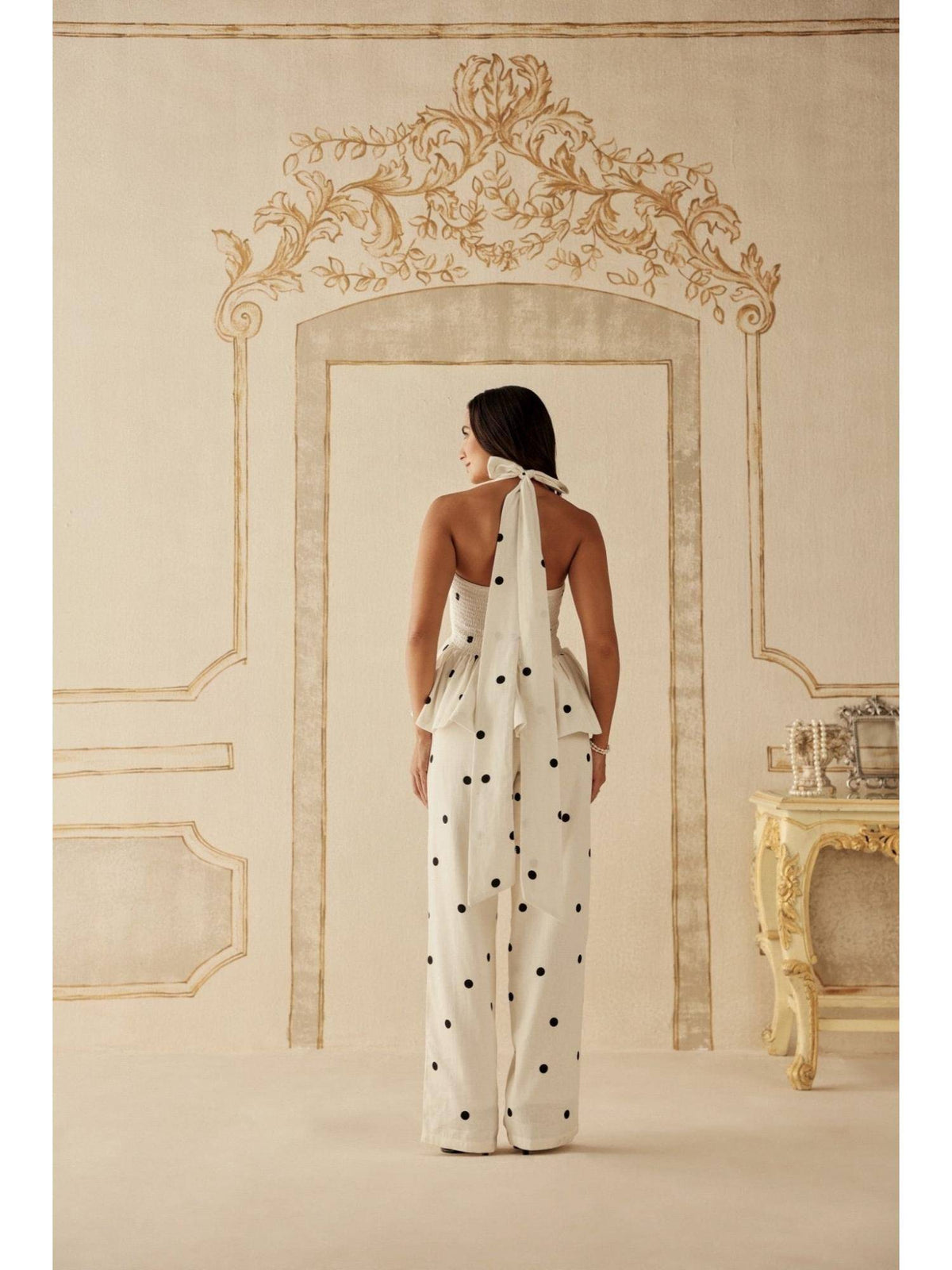 Mirabeau White Polka Dot Top | HT67 - view 2