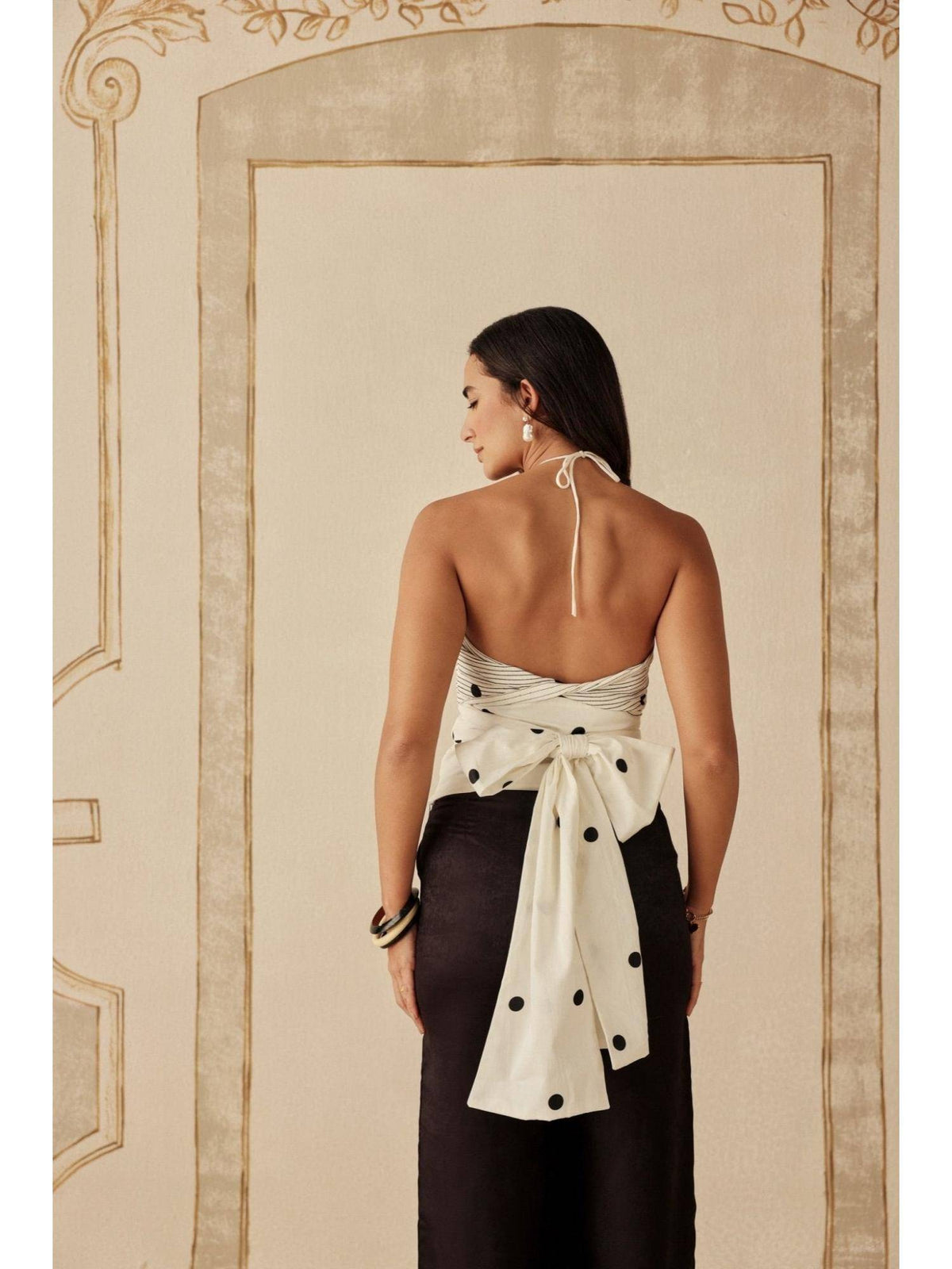 Rivoli White Polka Dot Top | HT67 - view 2