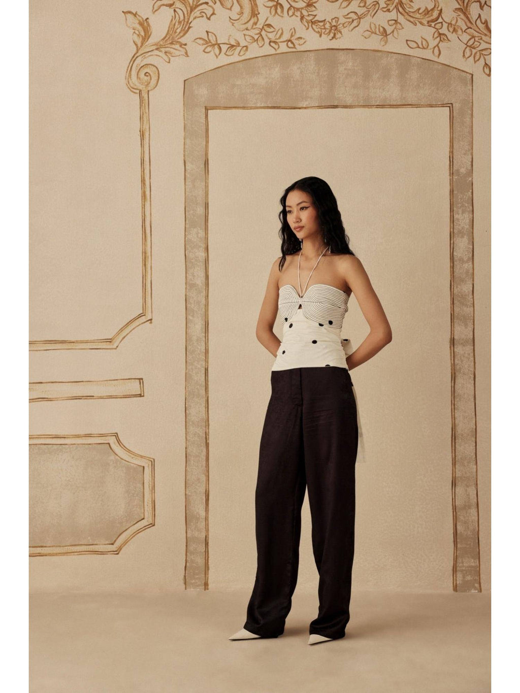 Rivoli White Polka Dot Top | HT67 - view 3