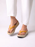 Catherine Yellow Flatform Heels | SD89 - view 1