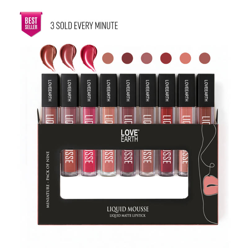 Liquid Mousse Matte Lipstick - Pack of 9 | L12 - view 1