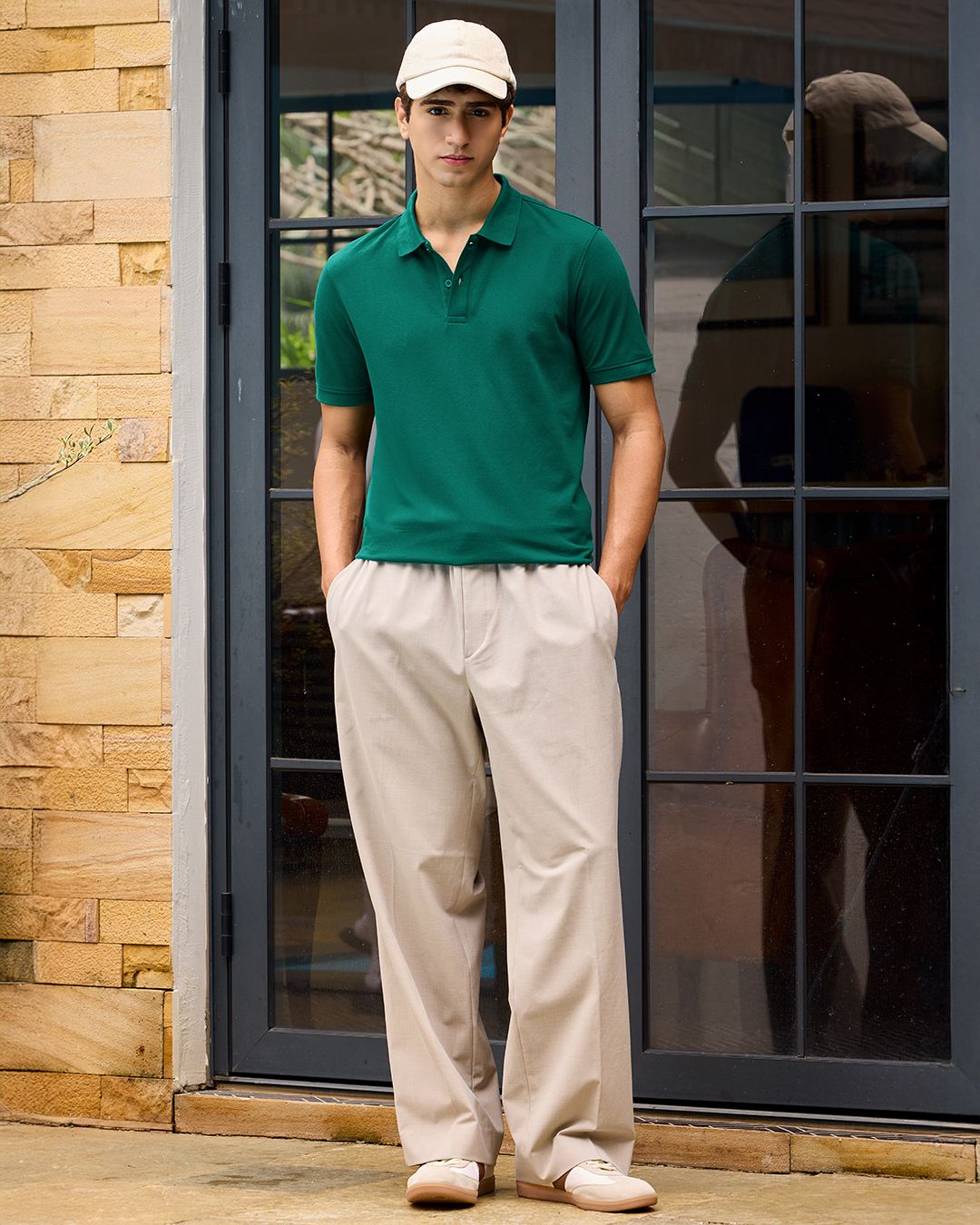 Men's Green Polo T-shirt