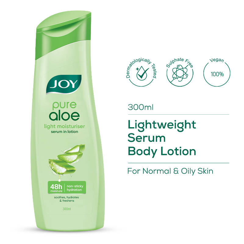 Pure Aloe Vera Body Lotion, Lightweight 48hr Moisturization for Normal & Oily Winter Skin | B20 - view 1