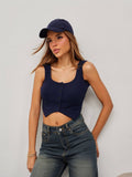 Red Rib Tank Top | TT98 - view 11