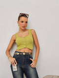 Red Rib Tank Top | TT98 - view 6