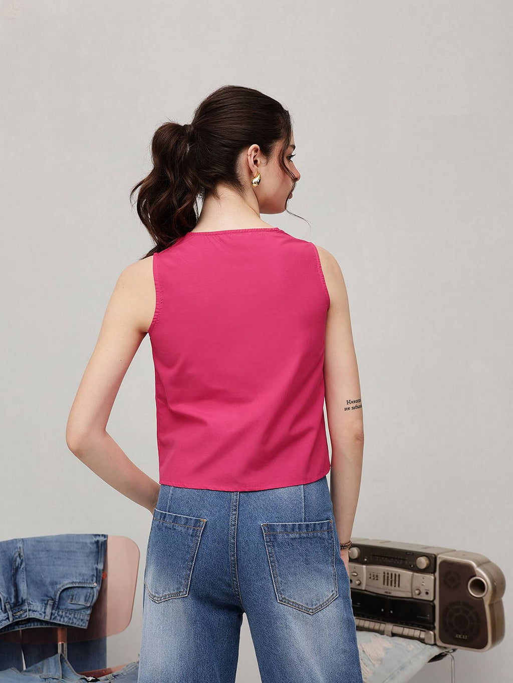 Yellow Bow Crop Top | CT61 - view 10