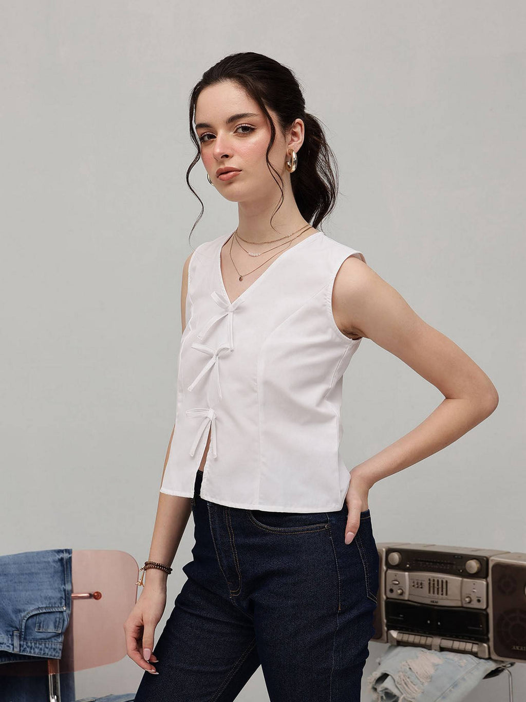 Yellow Bow Crop Top | CT61 - view 14