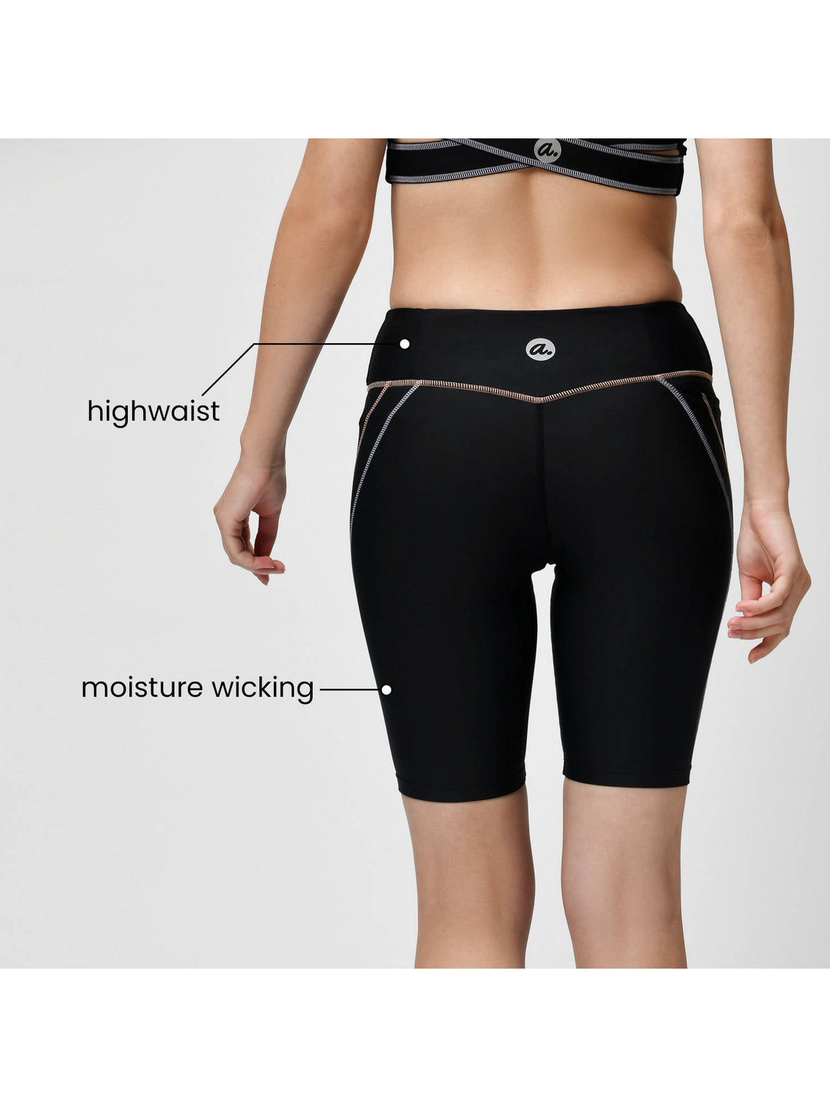 Tic Tac Cycling Shorts With Pockets Twilight Black - view 4