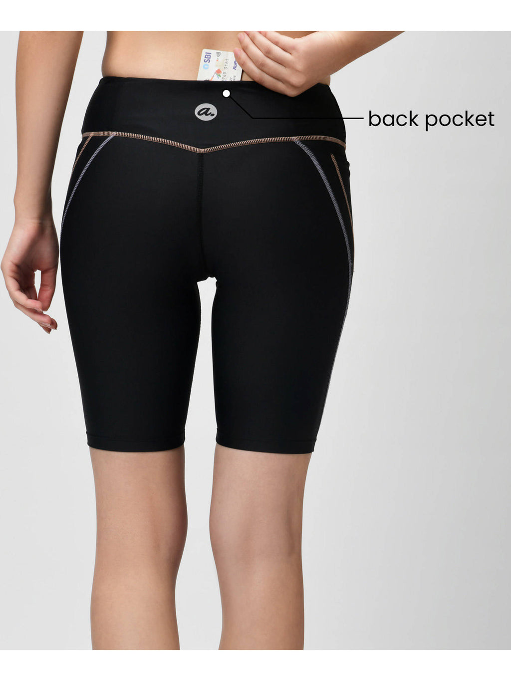 Tic Tac Cycling Shorts With Pockets Twilight Black - view 5