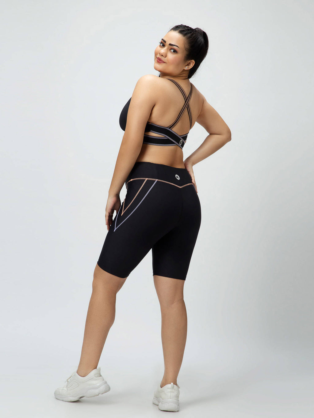 Tic Tac Cycling Shorts With Pockets Twilight Black - view 6