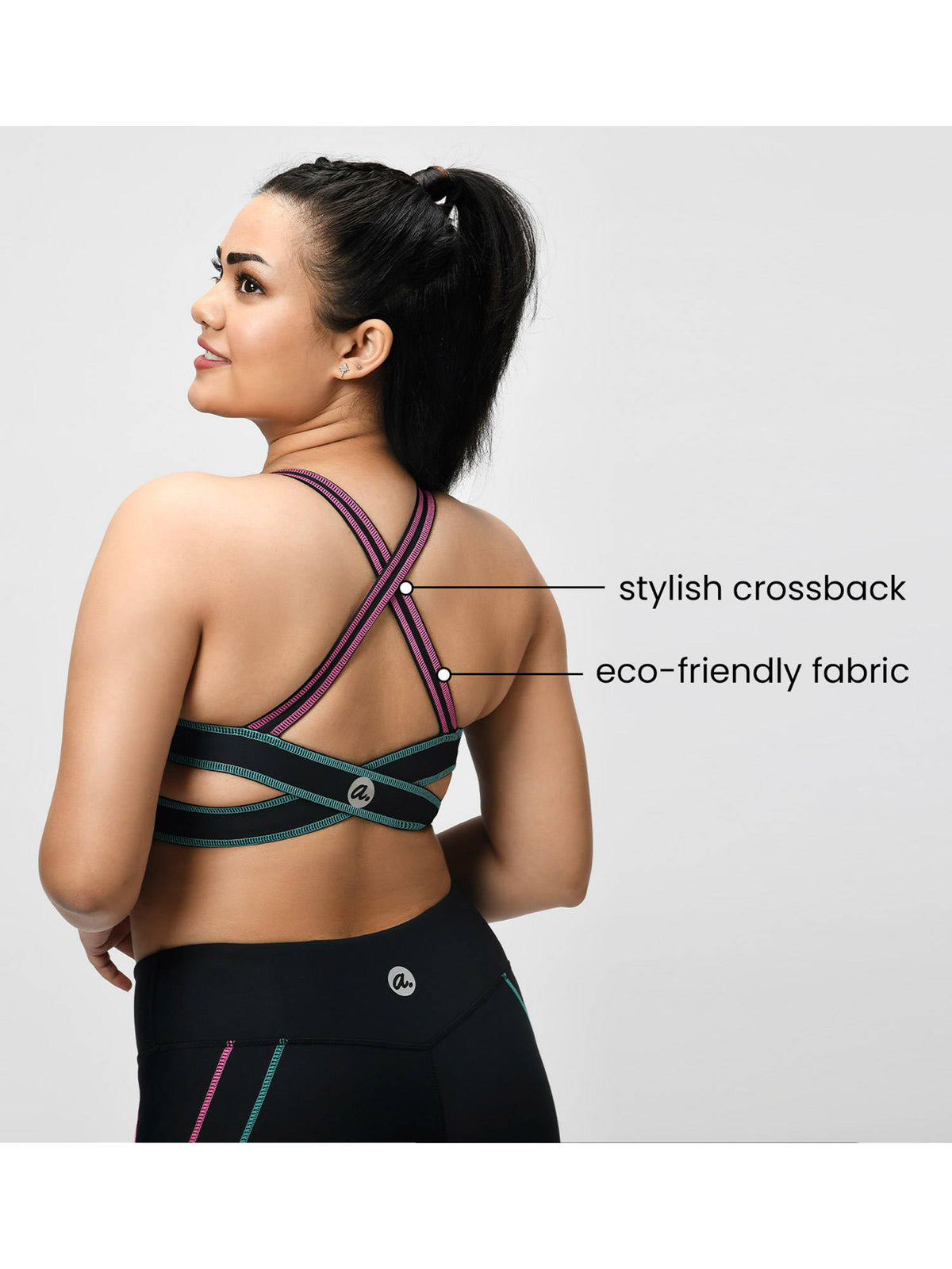 Bunny Hop Sports Bra Phoenix Black | sb09 - view 2
