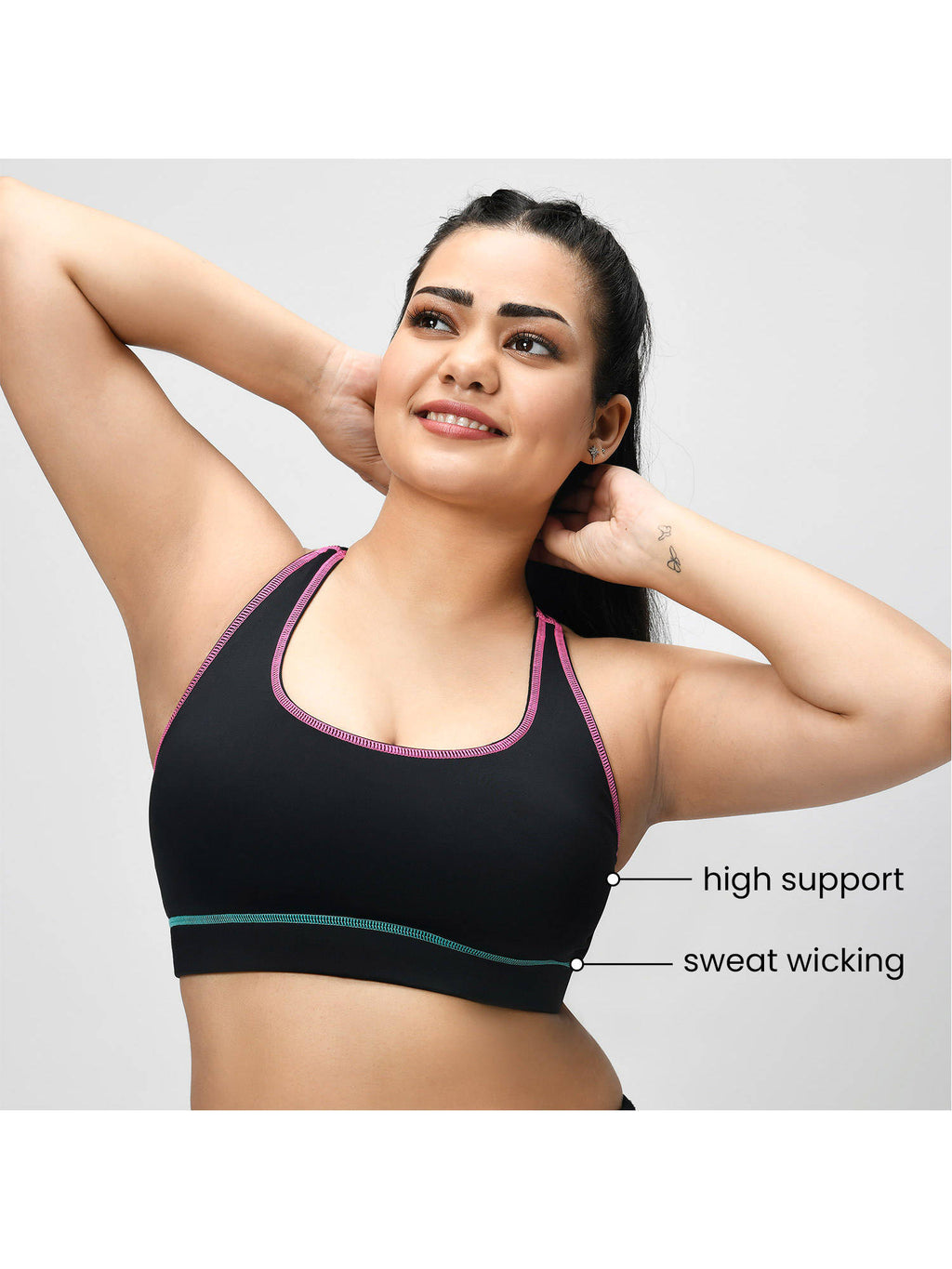 Bunny Hop Sports Bra Phoenix Black | sb09 - view 3