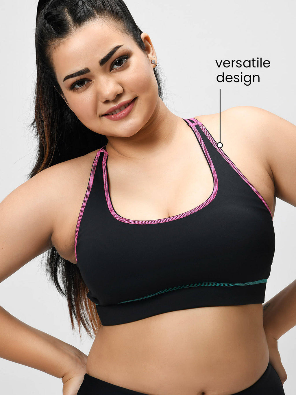 Bunny Hop Sports Bra Cotton Pink | sb09 - view 9