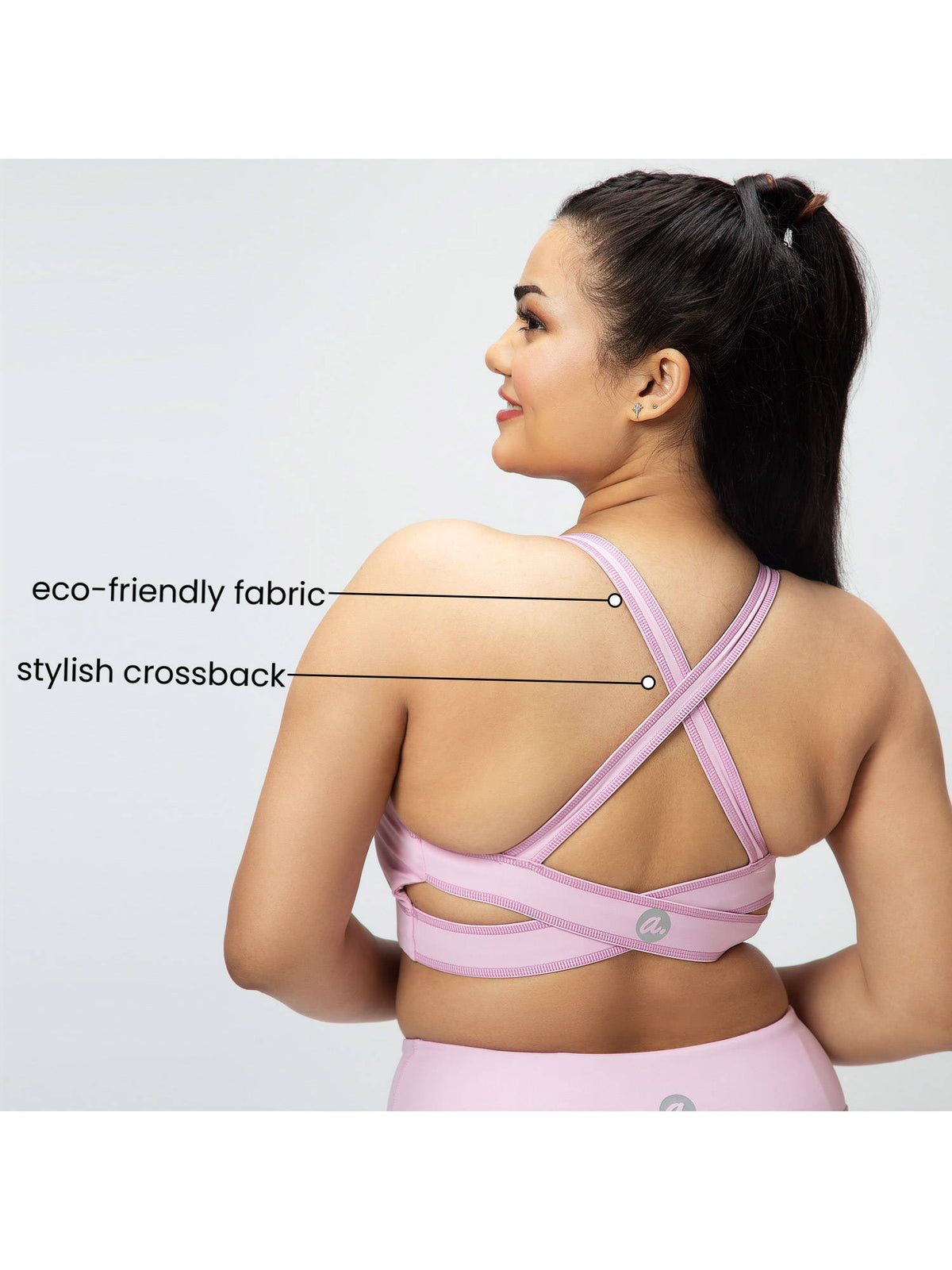 Bunny Hop Sports Bra Cotton Pink | sb09 - view 2