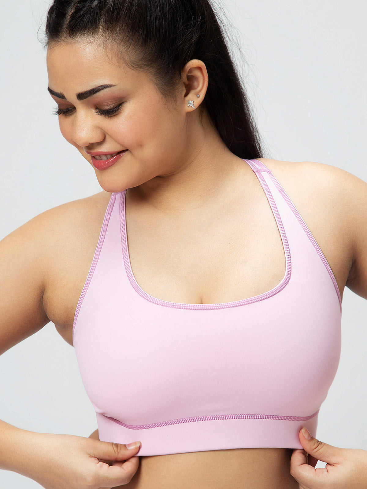 Bunny Hop Sports Bra Cotton Pink | sb09 - view 5