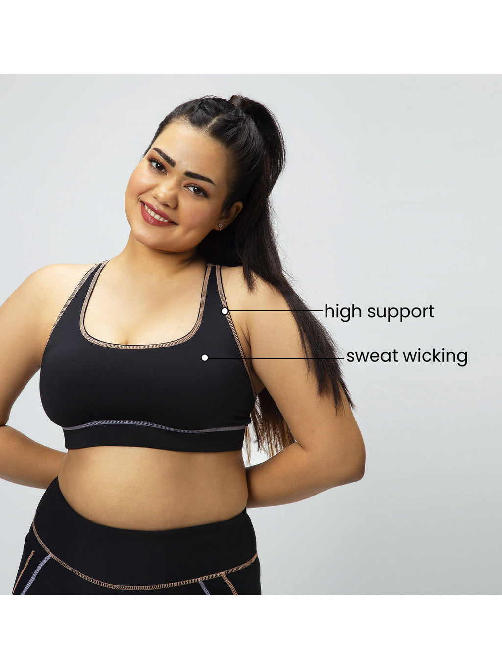 Bunny Hop Sports Bra Twilight Black | sb09 - view 3