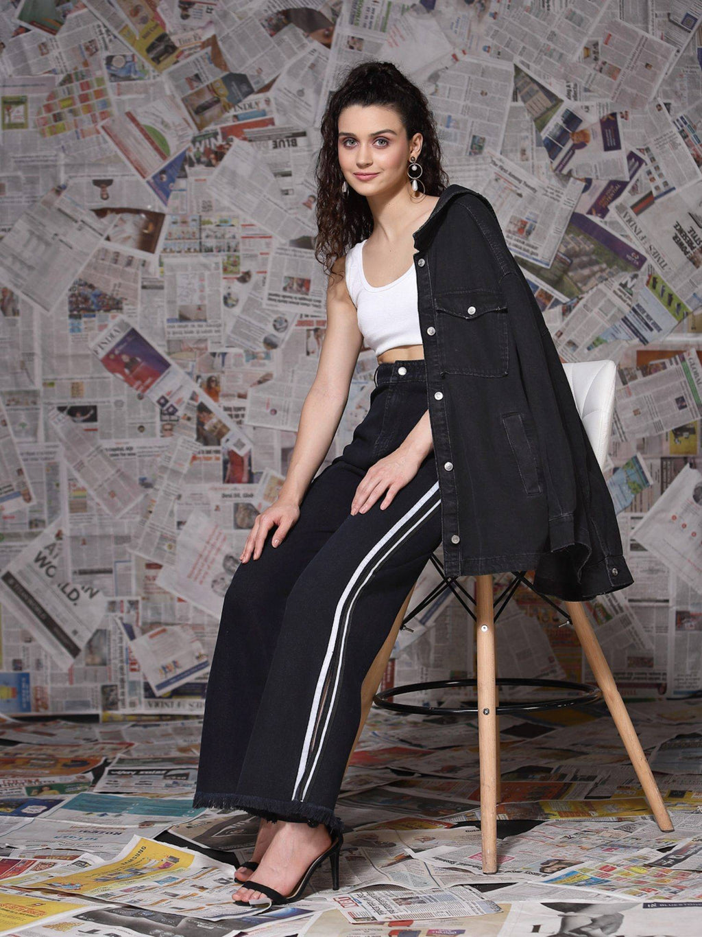 Black Bootcut High Rise Jeans | BT10 - view 6