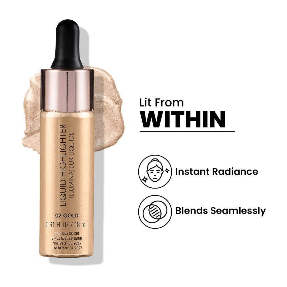 Drop and Glow Liquid Highlighter , Shimmer Shine , Dewy Finish | F14 - view 1