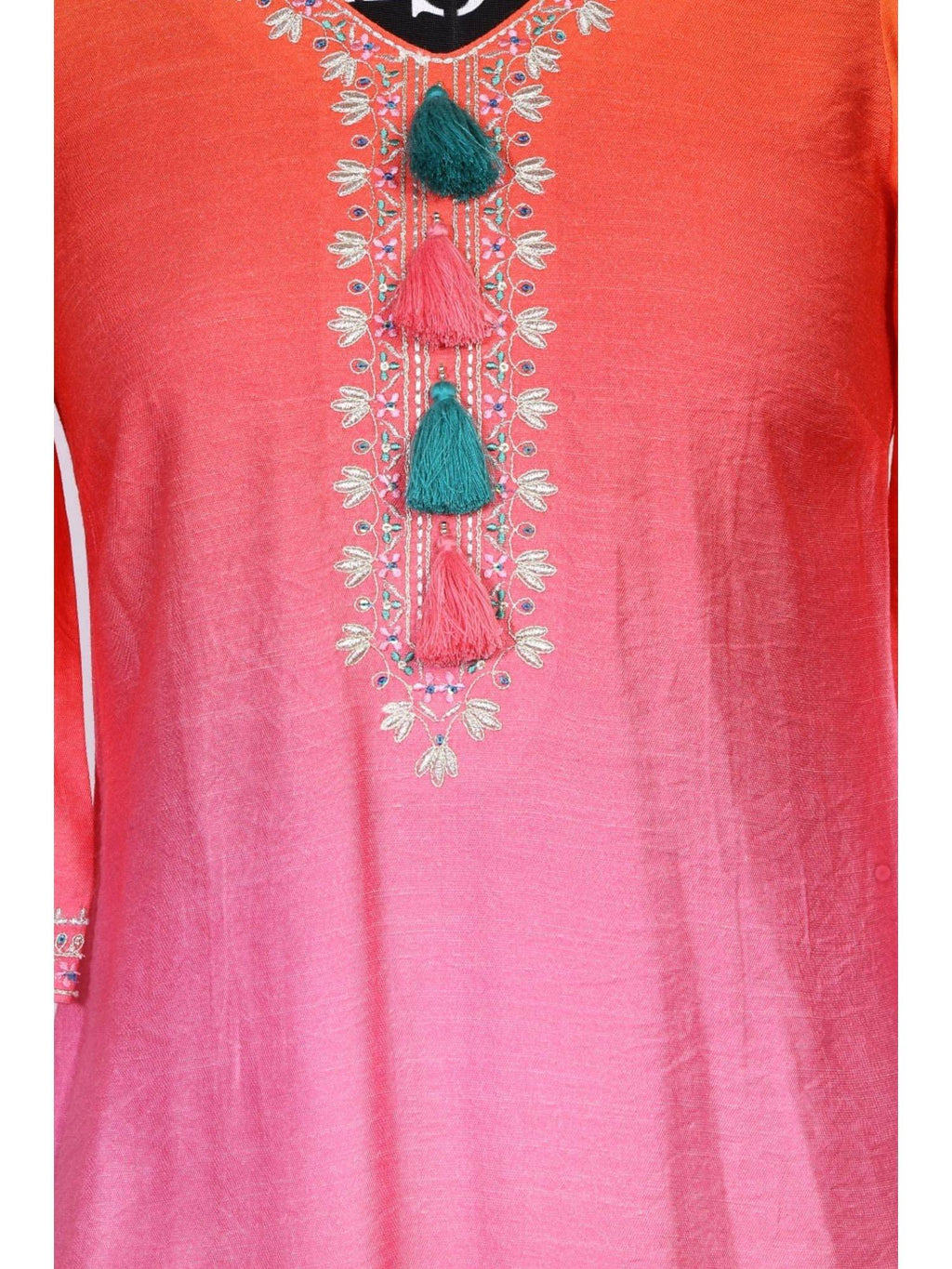Women's Multicolor Ombre Rayon Blend Straight Kurta | KDG - view 2