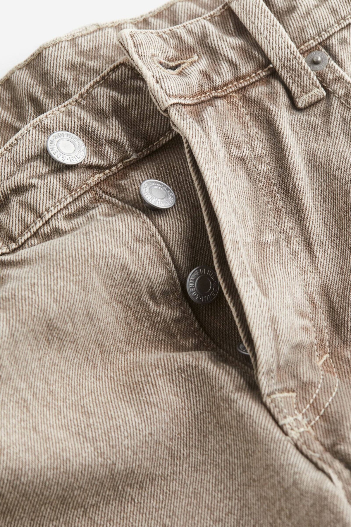 Women Beige Baggy Wide Low Jeans | BG78 - view 2