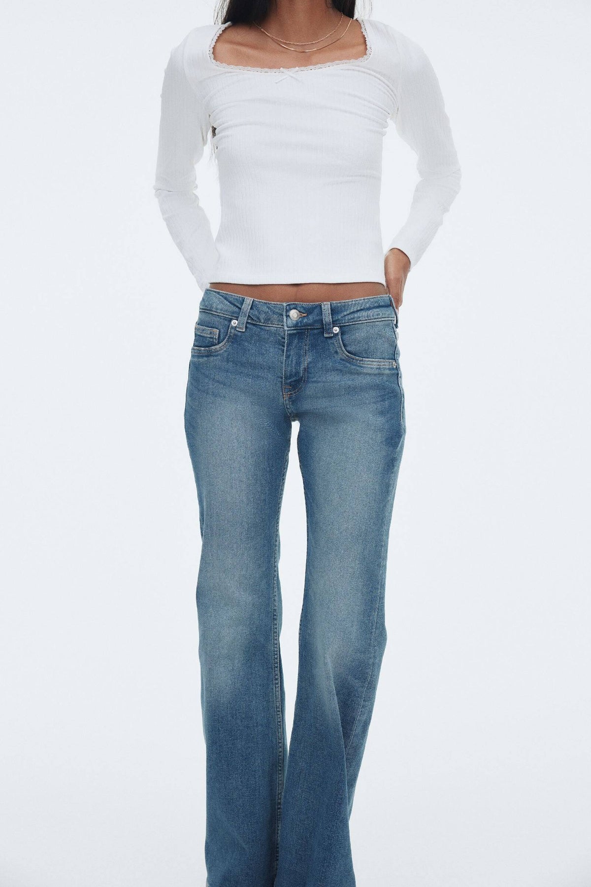 Women Blue Fla Low Jeans | BG78 - view 2