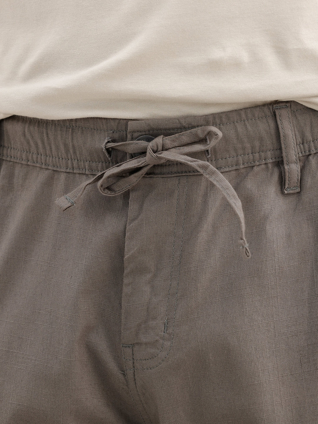 Solid Loose Fit Drawstring Trouser | Grey