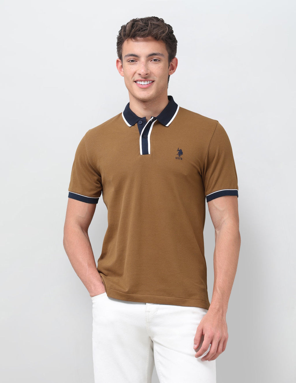 Solid Slim Fit Polo Shirt USP0