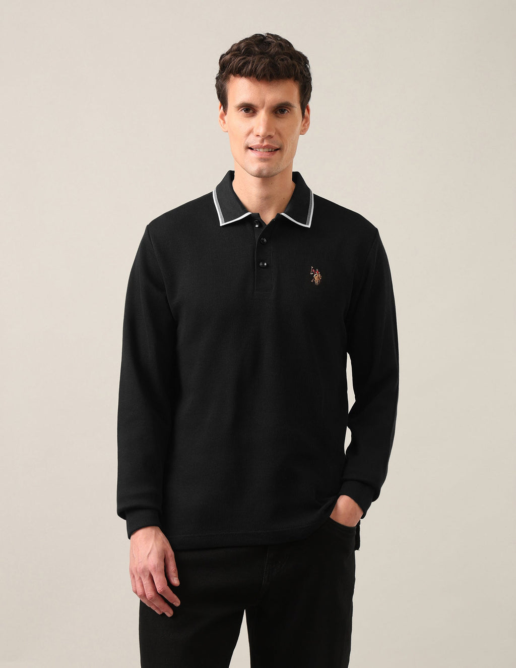 Solid Slim Fit Polo Shirt USP0